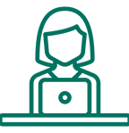 학생 모양의 아이콘 그래픽