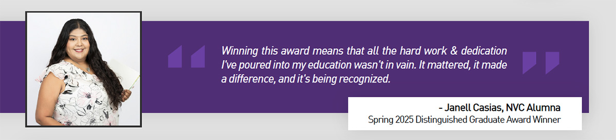 "이 상은 제가 교육에 쏟은 모든 노력과 헌신이 헛되지 않았다는 것을 의미합니다."라고 말한 Janell Casias와 같은 학생들.