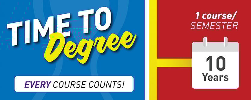 학기당 1 코스 수강 10 년 만에 학위