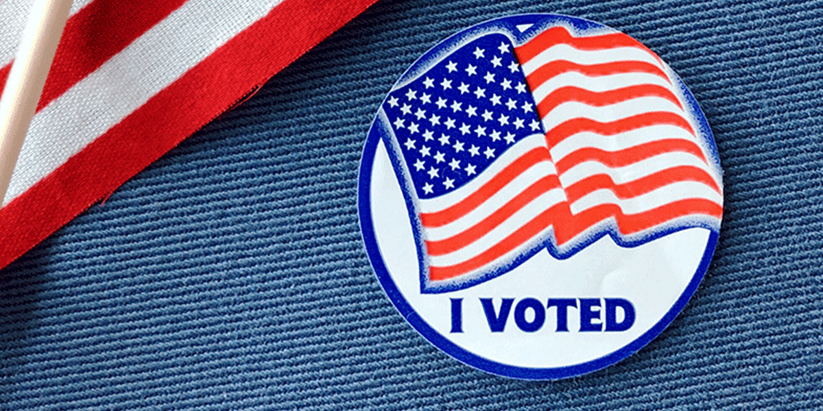 "I 투표"라고 말하는 버튼